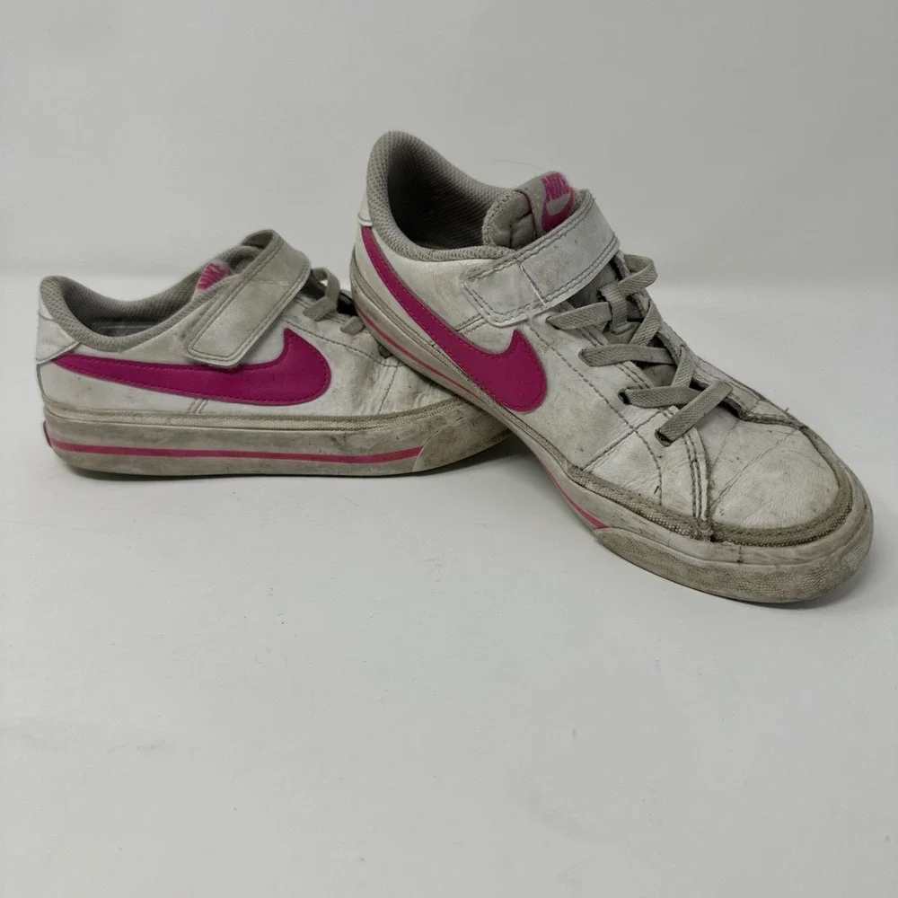 Nike Court Legacy Shoes Pink and‎ White Kids 1.5 Youth